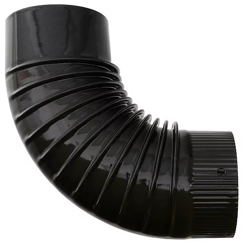 Zománcozott füstcső könyök, Strend Pro Smalt, barna, 120 mm / 90°, kályhákhoz és kandallókhoz