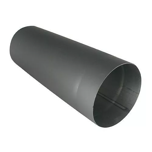 Füstcső, V.A.P.K. HS 1000/120/1,5, fekete, 100 cm / 120 mm, DC01 acéllemez, vastagfalú, lemezvastagság: 1,5 mm