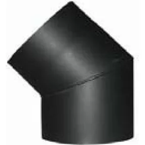   Füstcső könyök, V.A.P.K. HS 045/130/1,5, fekete, 130 mm / 45°, lemezvastagság: 1,5 mm