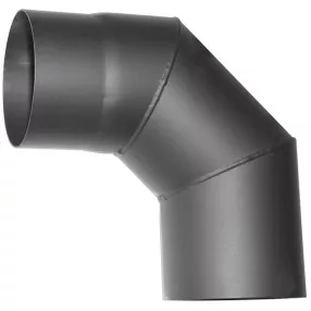   Füstcső könyök, V.A.P.K. HS 090/120/1,5, fekete, 120 mm / 90°, lemezvastagság: 1,5 mm