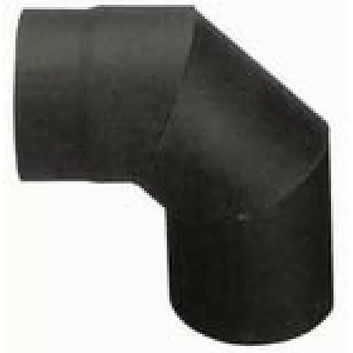 Füstcső könyök, V.A.P.K. HS 090/150/1,5, fekete, 150 mm / 90°, lemezvastagság: 1,5 mm