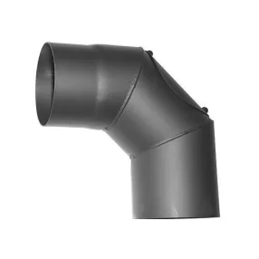   Füstcső könyök, V.A.P.K. HS.CO 090/150/2, fekete, 150 mm / 90°, nyílással, lemezvastagság: 2,0 mm