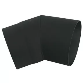   Füstcső könyök, V.A.P.K. HS 045/160/1,5, fekete, 160 mm / 45°, lemezvastagság: 1,5 mm