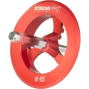   Polisztirol kivágó, Strend Pro Prémium, piros, átmérő: 65 mm, hatszög befogás (HEX), hungarocellhez és szigetelőanyagokhoz, marófejes, masszív fém kivitel