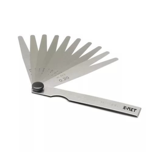 Hézagmérő, Kinex 1131, ezüst, 10 cm, 10 db lap, mérési tartomány: 0,05–1,00 mm
