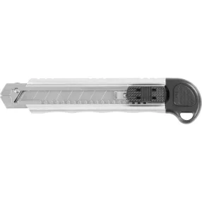   Tapétavágó kés, Giantop UC-516, ezüst, 18 mm penge, tördelhető, fém vezetősín, alumínium ház (TC222223)