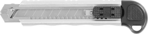 Tapétavágó kés, Giantop UC-516, ezüst, 18 mm penge, tördelhető, fém vezetősín, alumínium ház (TC222223)