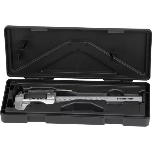 Tolómérő, Strend Pro Premium DVC80, digitális, 0 - 150 mm mérési tartomány, 0,03 mm pontosság, belső és külső átmérők mérése, tokban, elemes (1,5 V)