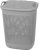 Szennyeskosár, Strend Pro, szürke, műanyag, 37 × 44,5 × 56 cm, fedeles, perforált, fogantyúkkal