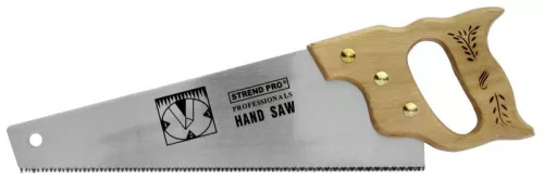 Kerti rókafarkú fűrész, Strend Pro Garden KT5124 Shark, szürke, 50 cm pengehossz, acél penge, fa fogantyú, kétirányú vágás