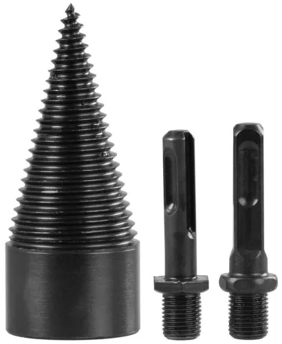 Fahasító kúp, Strend Pro, 42 mm, 2 db adapterrel (SDS Plus, 1/2" hatlap), keményfém acél, tartós, fához