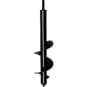   Földfúrószár, Strend Pro Garden, fekete, 8 x 35 cm, szénacél, hatszögletű (HEX) szár, csavarbehajtóhoz és fúróhoz, 80 mm spirál (TC226800)