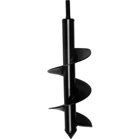   Földfúrószár, Strend Pro Garden, fekete, 10 x 30 cm, szénacél, hatszögletű (HEX) szár, csavarbehajtóhoz és fúróhoz, 100 mm spirál (TC226802)