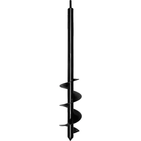  Földfúrószár, Strend Pro Garden, fekete, 10 x 60 cm, szénacél, hatszögletű (HEX) szár, csavarbehajtóhoz és fúróhoz, 100 mm spirál (TC226860)