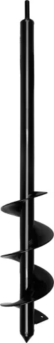Földfúrószár, Strend Pro Garden, fekete, 10 x 60 cm, szénacél, hatszögletű (HEX) szár, csavarbehajtóhoz és fúróhoz, 100 mm spirál (TC226860)