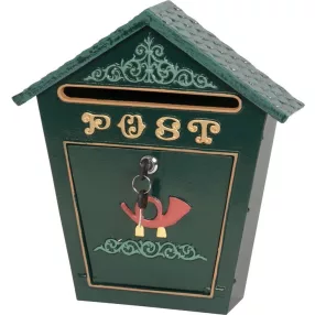   Postaláda, Strend Pro Albert, zöld, 36 x 38 x 9 cm, porszórt acél, 2 kulccsal