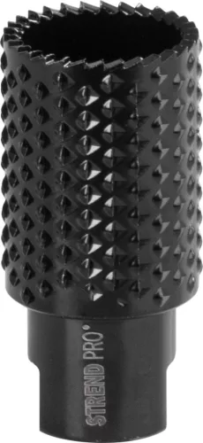 Reszelő, Strend Pro RSP40, fekete, 30 mm, sarokcsiszolóhoz, M14 menet, henger alakú, faanyaghoz