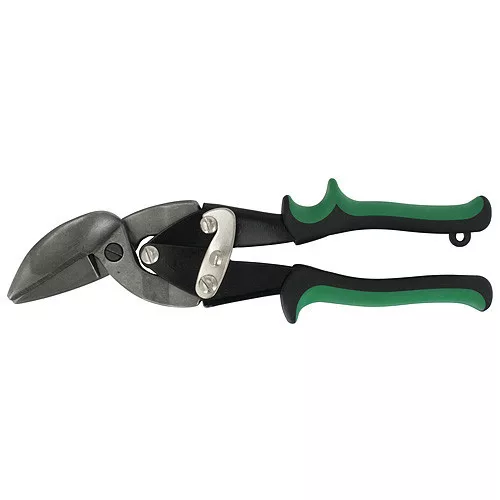 Lemezvágó olló, Strend Pro PL644C, fekete/zöld, 250 mm, balos kivitel, lemezekhez