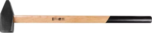 Lakatoskalapács, Strend Pro HM131, fekete, 5000 g, fa nyél, acél fej, DIN 1042, lapos/hegyes