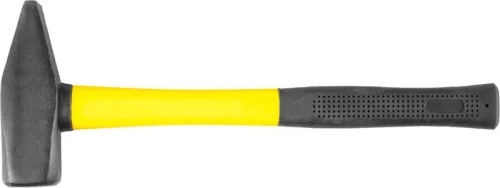 Lakatoskalapács, Strend Pro HM111, sárga/fekete, 2000 g, üvegszálas nyél, acél fej, DIN 1041, TUV/GS minősítés, lapos/hegyes