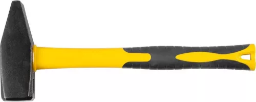 Lakatoskalapács, Strend Pro HM112, sárga/fekete, 2000 g, üvegszálas nyél, acél fej, DIN 1041, lapos/hegyes