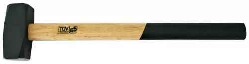 Lakatoskalapács, Strend Pro HS0001, fekete, 3000 g, fa nyél, acél fej, univerzális, DIN 6475, lapos/lapos