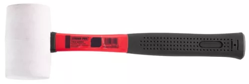 Gumikalapács, Strend Pro HM212, fehér, 900 g, fém nyél, gumi fej