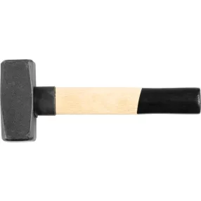   Lakatoskalapács, Strend Pro HS0301, fekete, 2000 g, fa nyél, acél fej, univerzális, DIN 6475, lapos/lapos