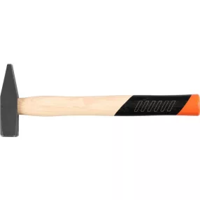  Lakatoskalapács, Strend Pro Premium HM102, fekete, 500 g, fa nyél, acél fej, lapos/hegyes
