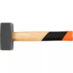   Kőműveskalapács, Strend Pro Premium HS1008, szürke, 1500 g, fa nyél, acél fej, lapos/lapos