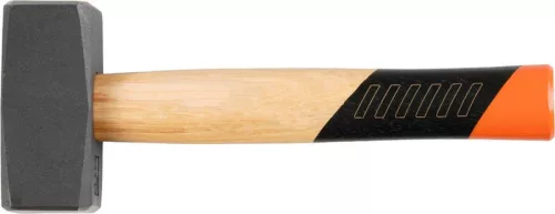 Kőműveskalapács, Strend Pro Premium HS1008, szürke, 1500 g, fa nyél, acél fej, lapos/lapos