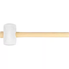 Gumikalapács, Strend Pro, fehér, 680 g, fa nyél, gumi fej