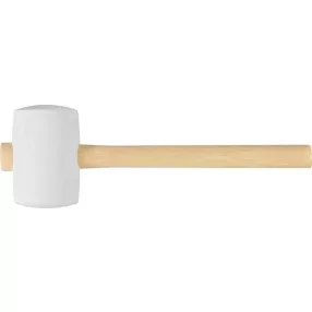 Gumikalapács, Strend Pro, fehér, 900 g, fa nyél, gumi fej