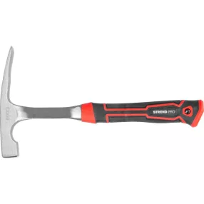   Kőműveskalapács, Strend Pro Premium ComfortGrip DL502, fekete/piros, 600 g, üvegszálas nyél, acél fej