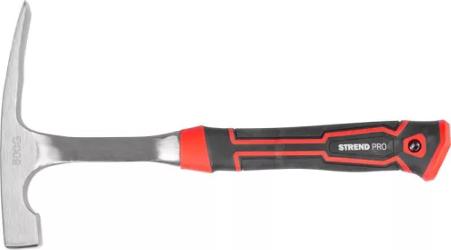 Kőműveskalapács, Strend Pro Premium ComfortGrip DL502, fekete/piros, 600 g, üvegszálas nyél, acél fej