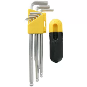   Imbuszkulcs készlet, Strend Pro HK7007, ezüst, 9 részes, 1,5 - 10 mm, Cr-V, gömbfejes