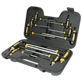   Imbuszkulcs készlet, Strend Pro YF70019, fekete/sárga, 10 részes, gömbfejes, T-markolat, 2 - 12 mm, hordtáskában