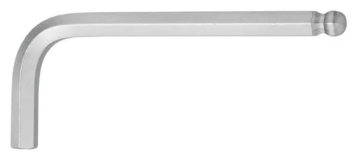Imbuszkulcs, Whirlpower 1588-3, ezüst, 14 mm, S2 acél, korrózióálló, gömbfejes, 30°-os ferde szereléshez