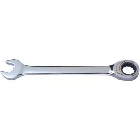   Racsnis csillag-villáskulcs, Stanley 4-89-944, ezüst, 19 mm, Cr-V, DIN 3113, 15°-ban hajlított