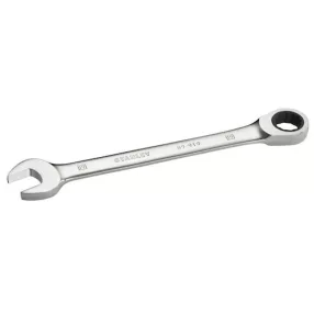   Racsnis csillag-villáskulcs, Stanley STMT89919-0, ezüst, 19 mm, Cr-V, DIN 3113, 15°-ban hajlított