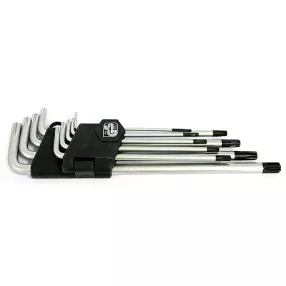   Torxkulcs-készlet, Strend Pro HK0259, ezüst/fekete, 9 részes, T10, T15, T20, T25, T27, T30, T40, T45, T50, Cr-V