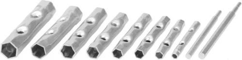 Csőkulcs-készlet, Strend Pro WT3008, ezüst, 10 részes, 6–22 mm, kétoldalas