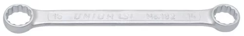 Csillagkulcs, Unior 182A, ezüst, 25 és 28 mm, Cr-V, DIN837, egyenes