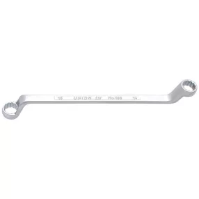   Csillagkulcs, Unior 180/1, ezüst, 11 és 12 mm, Cr-V, DIN838, 75°-ban hajlított