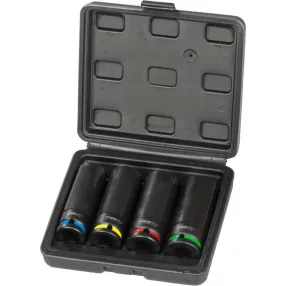   Dugókulcs-készlet, Strend Pro Premium, fekete doboz, 4 részes (17/19/21/22 mm), Cr-V, színkódolt, professzionális