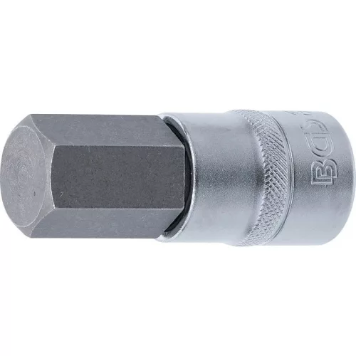 Dugófej, BGS 4295, ezüst, 22 mm, 1/2", Cr-V, teljes hossz: 70 mm