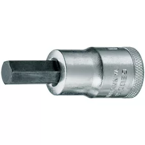   Dugófej, Gedore IN19-12, ezüst, 12 mm, 1/2", Cr-V, hatlapú