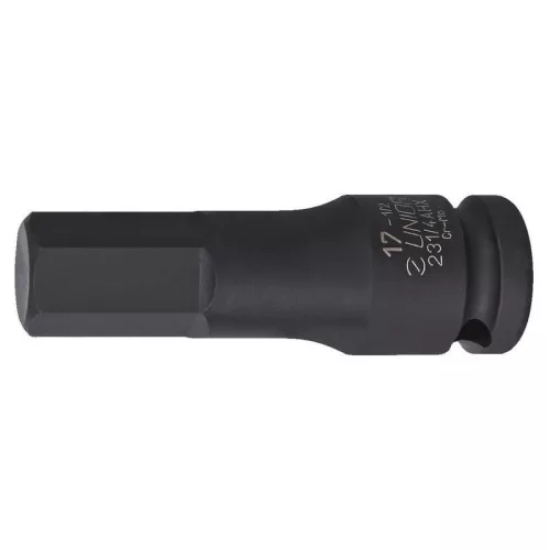 Dugófej, Unior 231/4AHX, fekete, 10 mm, 1/2", Cr-Mo, hosszított, ipari