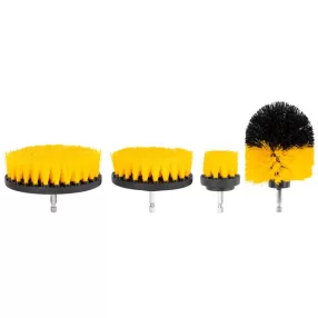   Fúró-csavarozó tisztítókefe készlet, Strend Pro, 4 db, hatszög (HEX) befogás, különböző átmérők (5–12,7 cm)