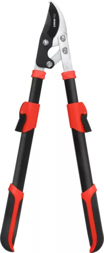 Ágvágó olló, Strend Pro Premium, fekete/piros, 69–94 cm, acél penge, teleszkópos,